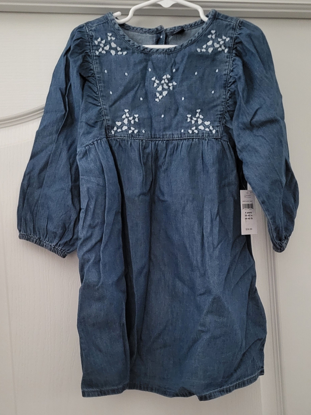 GAP Girls Denim Dress in Dark Blue - 4 NWT